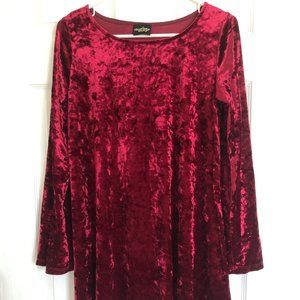Red Velvet Mini Dress, M